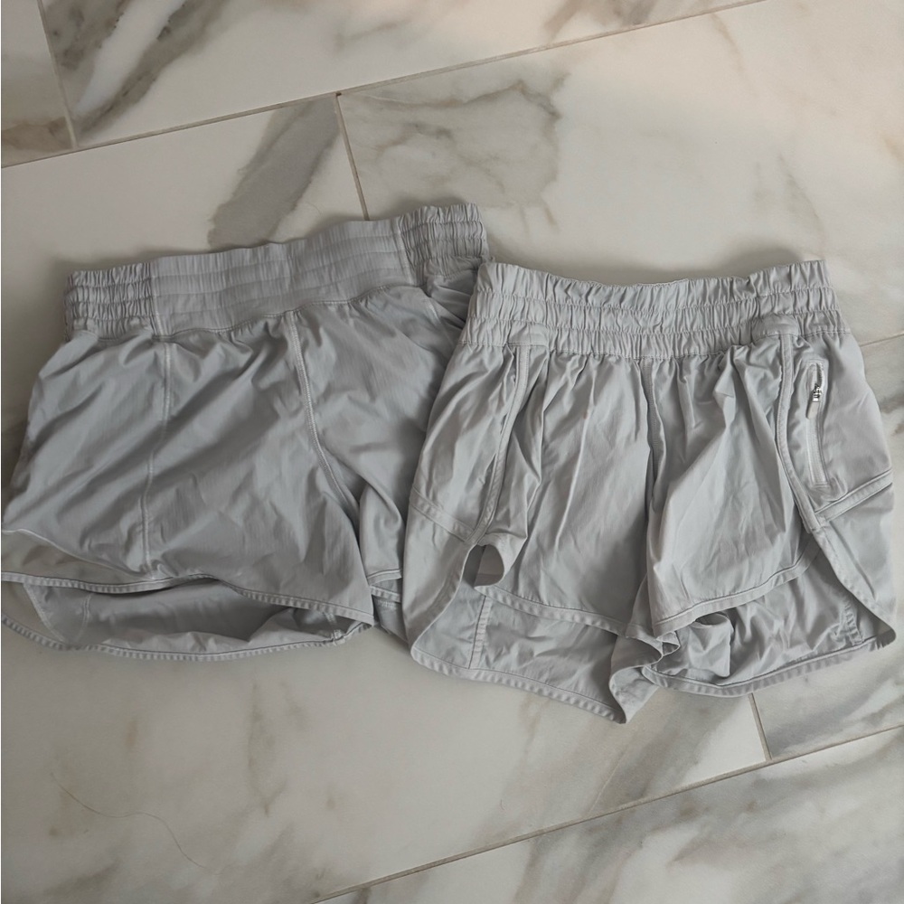 LOT OF 2 LULULEMON HOTTY HOT SHORT GRAY